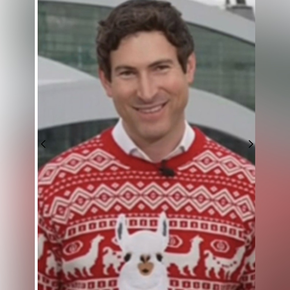 Blizzard Bay The Today Show 2024 Sam Brock Ugly Christmas Llama Sweater